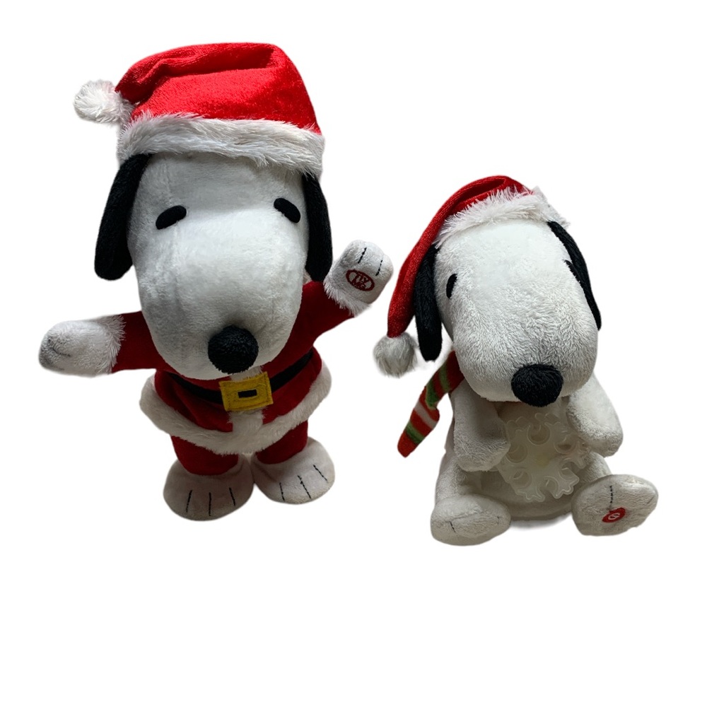 8" & 11" Gemmy Peanuts Worldwide animated Santa Snoopy 2008 & 2011